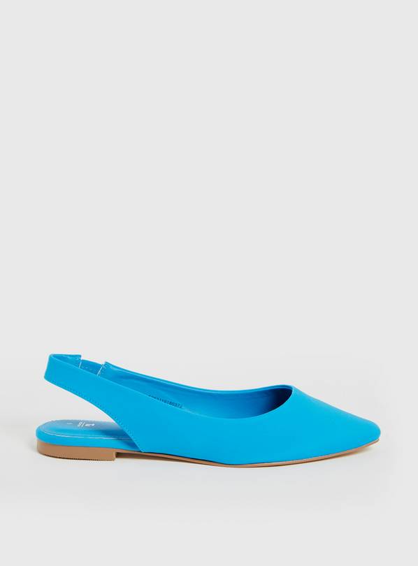 Blue Flat Slingbacks 6